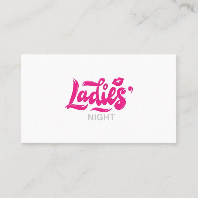 bachelorette ladies night lips business card (Front)