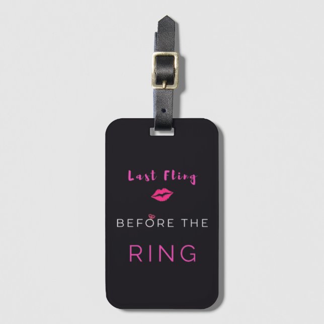Bachelorette  luggage tag (Front Vertical)