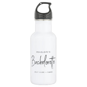 Bachelorette Modern Minimalist Script Bridesmaid 532 Ml Water Bottle