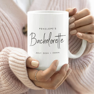 Bachelorette   Modern Minimalist Script Bridesmaid Coffee Mug