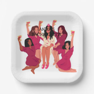 BACHELORETTE NAPKINS EDITABLE TEXT PAPER PLATE