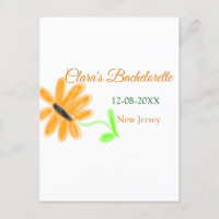 Bachelorette party add name date place sunflower 