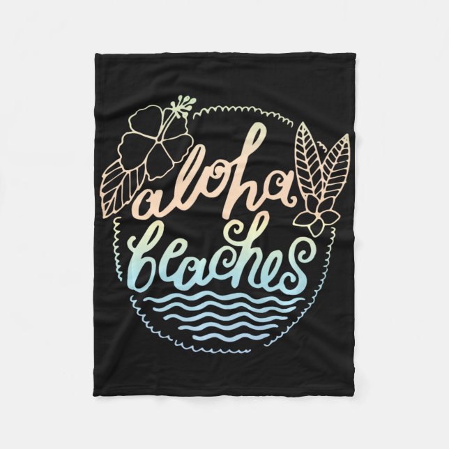 Bachelorette Party - Aloha Beaches  Fleece Blanket (Front)