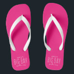 Bachelorette party big day getaway pink jandals<br><div class="desc">It's a Big Day Getaway bachelorette party! And everyone needs matching accessories like these adorable hot pink magenta flip flops. Perfect for a girls weekend at the beach, a trip to Vegas, a wine weekend, a spa getaway and more destination celebrations, these coral pink sandals coordinate with the entire Lea...</div>