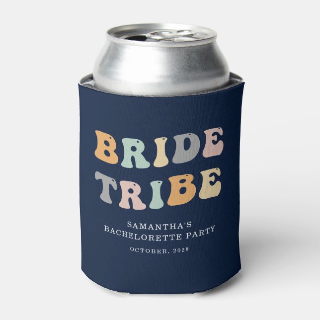 Bachelorette Party Bridal Shower 90s Theme Party Can Cooler (Can Front)