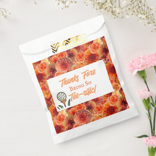 Bachelorette Party Bridal Shower Golf Peach Orange Favour Bags (Sealed)
