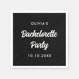 Bachelorette Party Bridal Shower Name Bride Squad Napkin