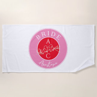 Bachelorette Party Bride Beach Towel