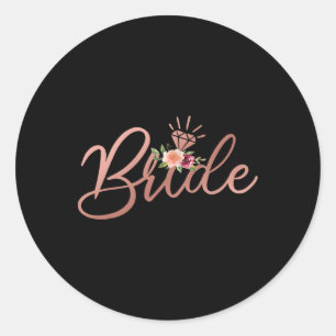 Bachelorette Party Bride Bridal Wedding Shower Gif Classic Round Sticker