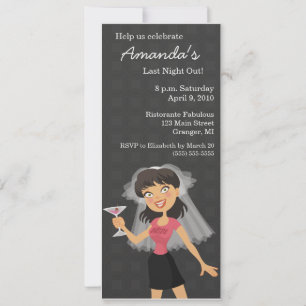 Bachelorette Party Bride Cartoon Invitations