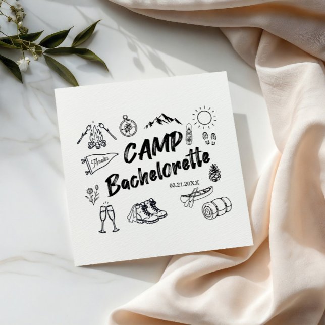 Bachelorette Party Camping Camp Theme Napkins (Creator Uploaded)