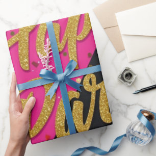 Bachelorette Party Confetti Invitation Last Fling Wrapping Paper