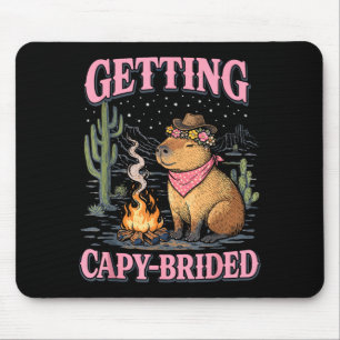 Bachelorette Party Cowgirl Getting Capy brided Mouse Pad