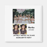 Bachelorette Party custom 3 Photo Collage  