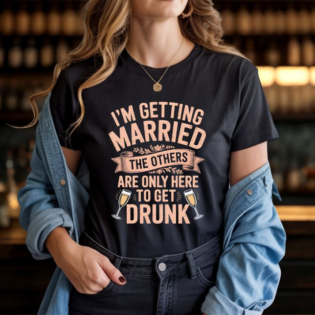 Bachelorette Party Drinking Team Bride Design T-Shirt (Creator Uploaded)