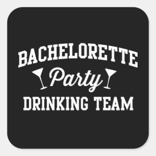 Bachelorette Party Drinking Team Square Sticker