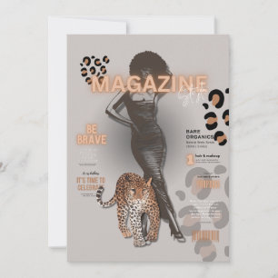 Bachelorette party fashion diva magazine  invitation