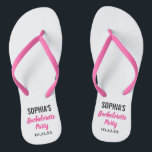 Bachelorette Party Favour Modern Typography Jandals<br><div class="desc">These modern typography flip flops are a perfect simple thank you favour for any bride who is having a bachelerotte party during the summer or at the beach!  Personalise with the bride's name and the bachelorette party date.</div>