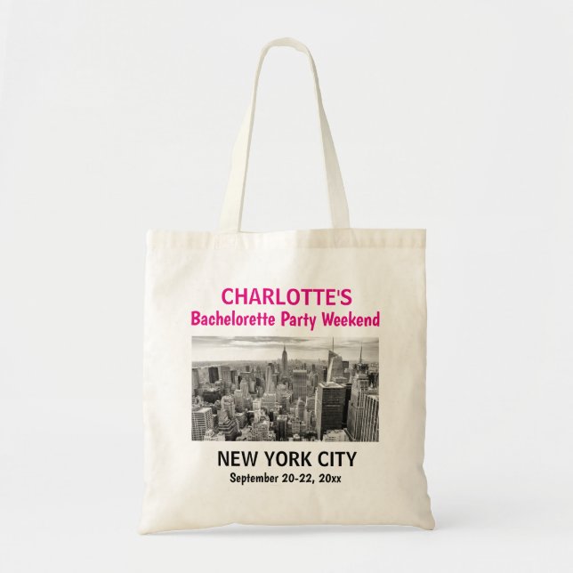 Bachelorette Party Favour New York City Girls Trip Tote Bag (Front)