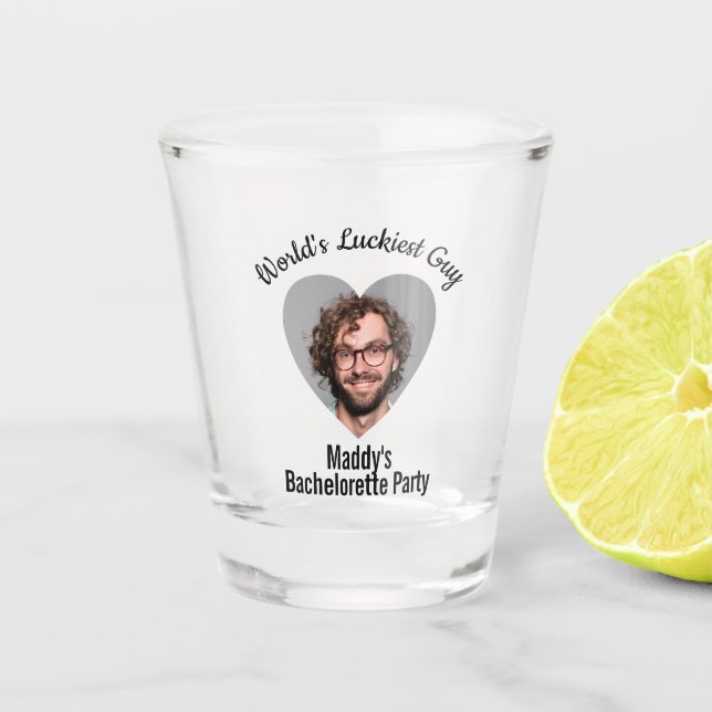 Bachelorette Party Fun Personalised Groom Face  Shot Glass (Front)