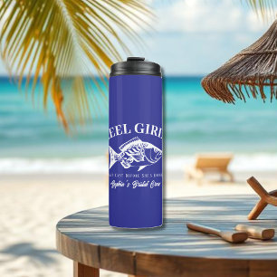 Bachelorette Party Gifts-Reel Girls Blue Thermal Tumbler