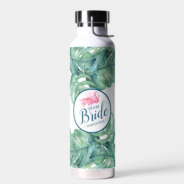 Bachelorette Party Gifts Tropical Theme Water Bottle (Left)