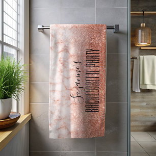 Bachelorette Party Girl's Trip Weekend Rose Gold Beach Towel