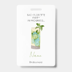 Bachelorette Party Girls Weekend Bridesmaid ID Badge
