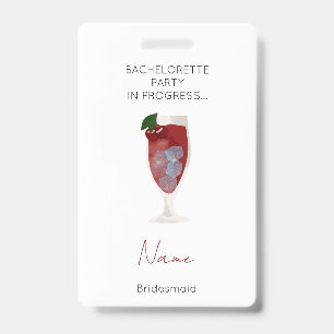 Bachelorette Party Girls Weekend Bridesmaid ID Badge