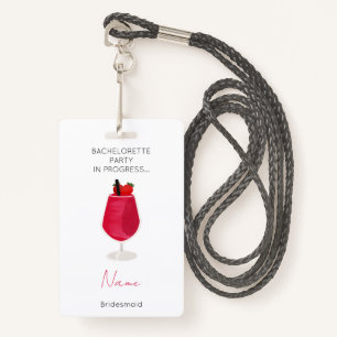 Bachelorette Party Girls Weekend Bridesmaid ID Badge