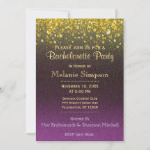 Bachelorette Party | Gold and Purple