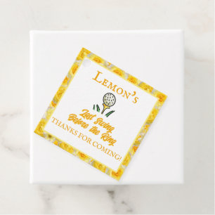 Bachelorette Party Golf Lemon Yellow Floral Favour Tags