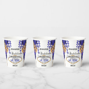 Bachelorette Party in Las Vegas - Dark Blue Paper Cups