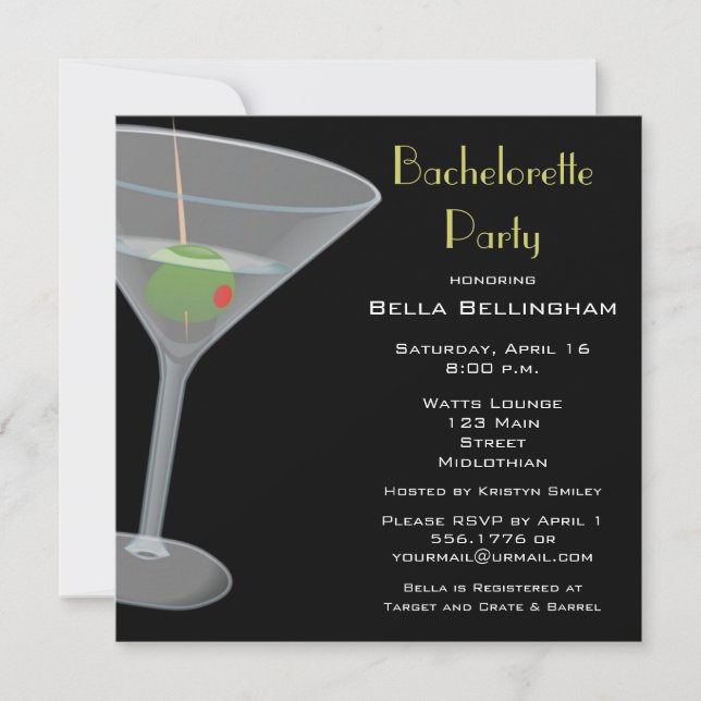 Bachelorette Party Invitation (Front)