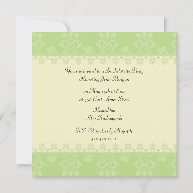 Bachelorette Party Invitation (Front)