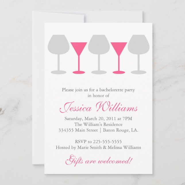 Bachelorette Party Invitation (Front)
