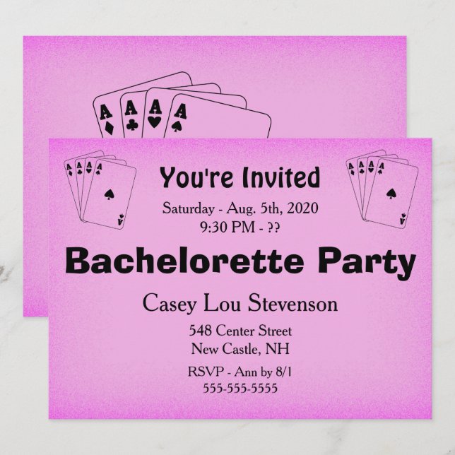 Bachelorette Party Invitation (Front/Back)