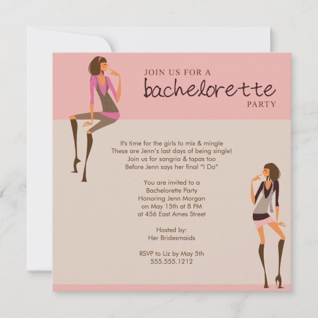 bachelorette party invitation (Front)