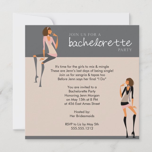 bachelorette party invitation (Front)