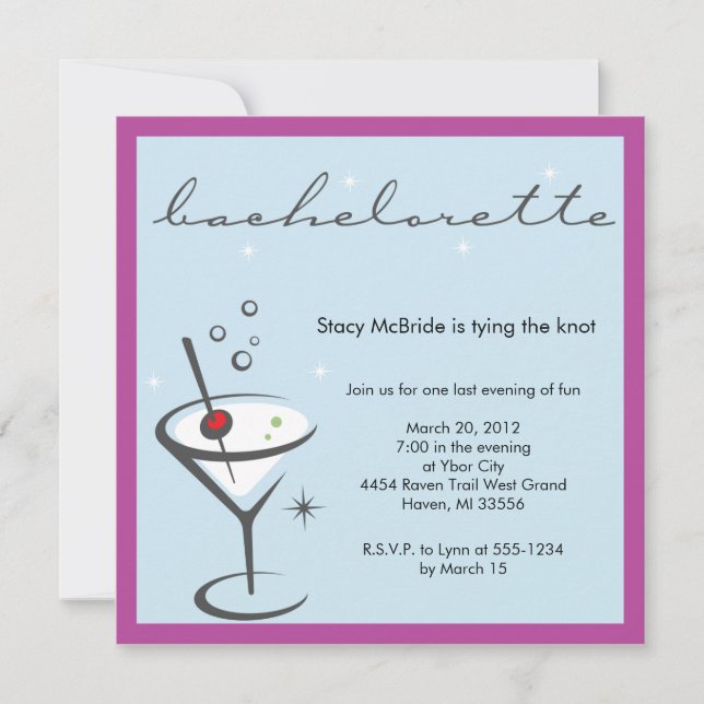 bachelorette party invitation (Front)