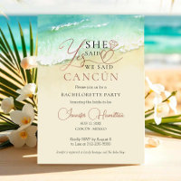 Bachelorette Party Invitation | Cancun Beach