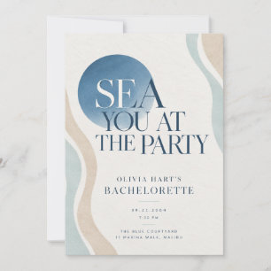 Bachelorette Party Invitation Coastal Editorial