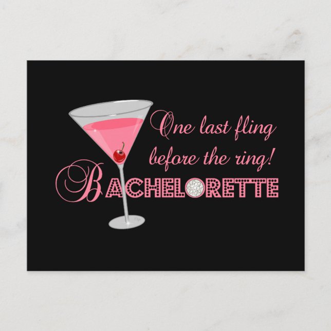 Bachelorette Party Invitation Postcard (Front)