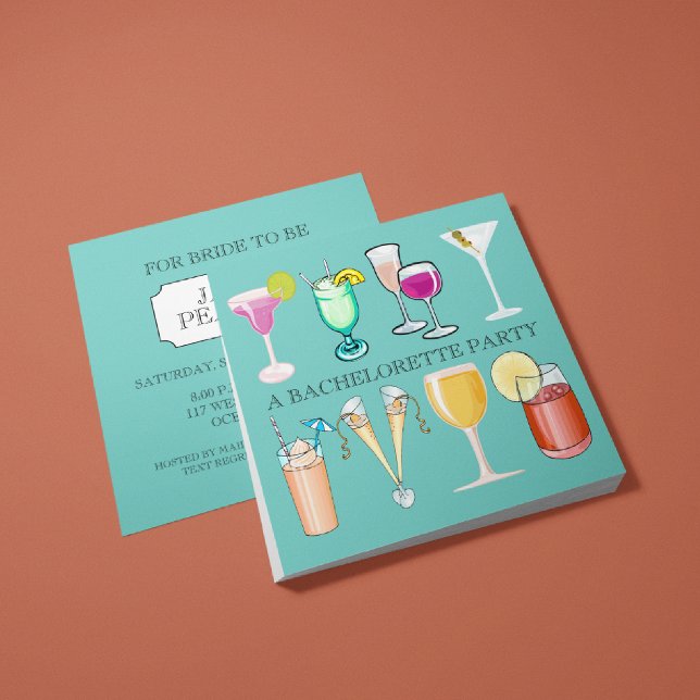 Bachelorette Party Invitation (Teal) (Creator Uploaded)