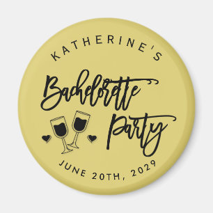 Bachelorette Party Island Citrus Yellow Magnets