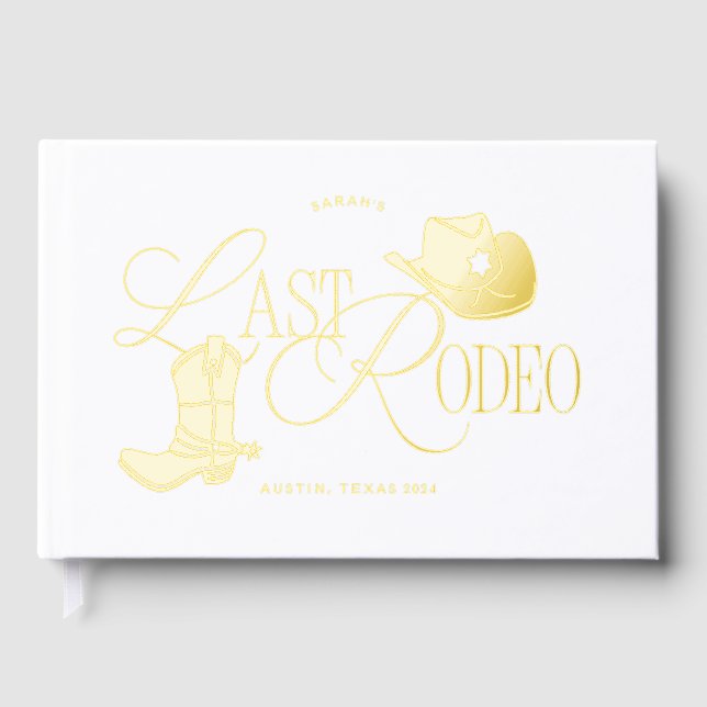 Bachelorette Party LAST RODEO Photo Guest Book (Front)