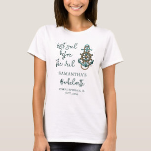 Bachelorette Party Last Sail Before the Veil T-Shirt