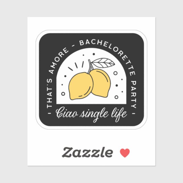 Bachelorette party lemon fruit theme black yellow (Sheet)