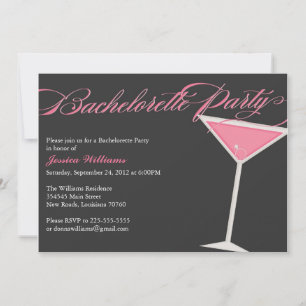 Bachelorette Party Martini Invitation