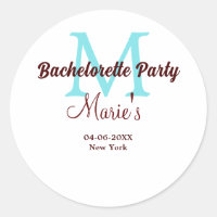 bachelorette party monogram add name date place si